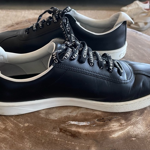 Chanel Black Sneakers with Logo Laces - Picture 11 of 11